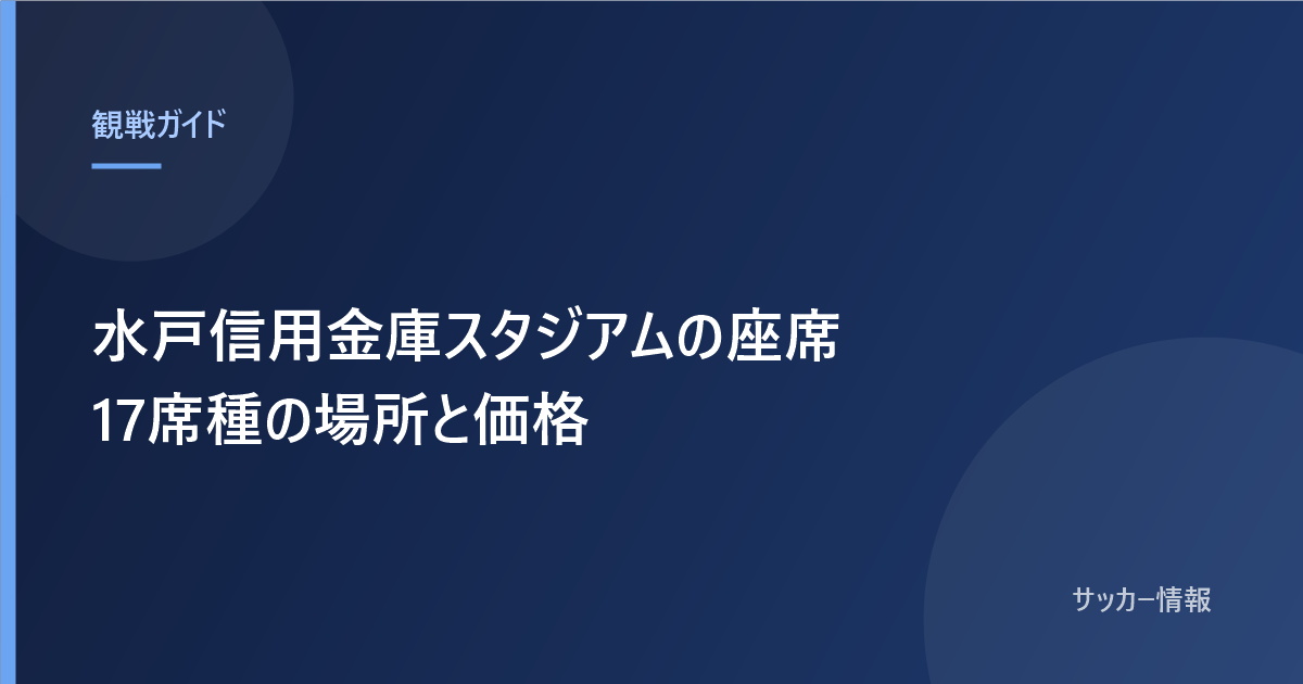 水戸信用金庫スタジアムの座席と書かれた記事のアイキャッチ画像